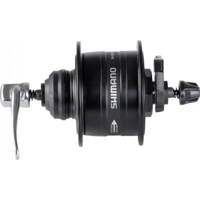 Afbeelding van Shimano Dynamonaaf HD 3D37 3 Watt 32 gaats Center Lock snelspanner zwart