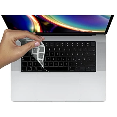 Afbeelding van MyGadget Toetsenbordbescherming QWERTZ voor Apple MacBook Pro 14 &amp; 16 inch (vanaf 2021 M1 Max/Pro) folie EU toetsenbord toetsenbordcover transparant