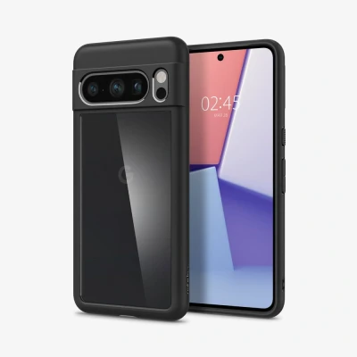 Afbeelding van Google Pixel 8 Pro Hoesje Kunststof Spigen Hardcase/Backcover Zwart Telefoonhoesje Shockproof/Valbescherming