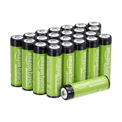 Afbeelding van Amazon Basics AA batterijen, oplaadbaar, NiMh, 2000 mAh (set van 24), vooraf opgeladen