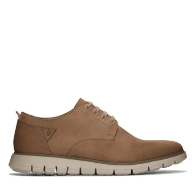 Afbeelding van Clarks Trackflex Path Sneakers voor heren, Pebble Nubuck, 41 EU, EU
