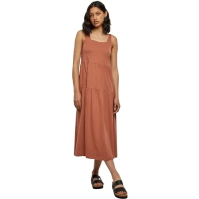 Afbeelding van Urban Classics 7/8 Length Valance Summer Jerseyjurk, Dames, Maat: XS, Terracotta