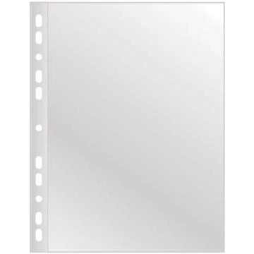 Afbeelding van OFFICE PRODUCTS Brochurehoezen / 100 stuks in kartonnen doos/DIN A4 glashelder boven open doorzichtige hoezen kijkhoezen geperforeerde plastic hoes voor documenten, papieren, dossiers, mappen/PP