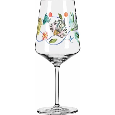 Afbeelding van RITZENHOFF 2931008 Aperitiefglas 500 ml serie Sommerdauw motief nr. 8 met kolibrieillustratie Made in Germany