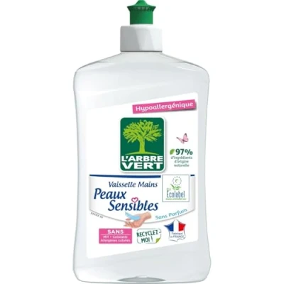 Afbeelding van L&#039;Arbre Vert Afwasmiddel voor de gevoelige huid (500 ml).