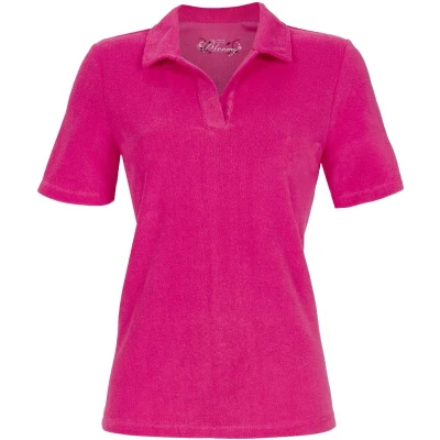 Afbeelding van Badstoffen pyjamashirt fuchsia Rood Maat 42