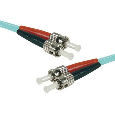 Afbeelding van Draadbrug Duplex 2 mm OM3 ST UPC/ST UPC aqua 1 m