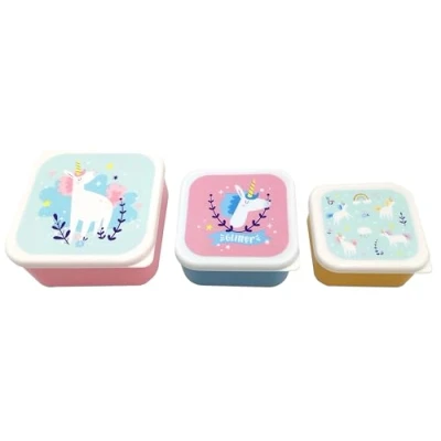 Afbeelding van Snackdoosjes eenhoorn unicorn set van 3 Puckator