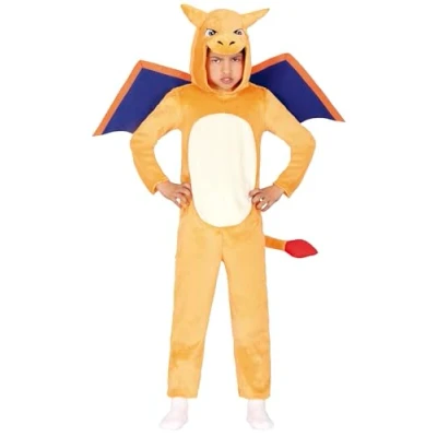 Afbeelding van Pokémon Charizard Draak Kind Onesie Kostuum Maat 7 9 jaar