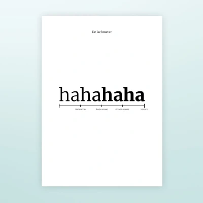 Afbeelding van Poster Haha A3 Formaat