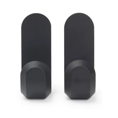 Afbeelding van Normann Copenhagen Curve Mini Hooks Wandhaken Mat Zwart H 5,8 x B 2,1 D 3 cm (2 stuks)