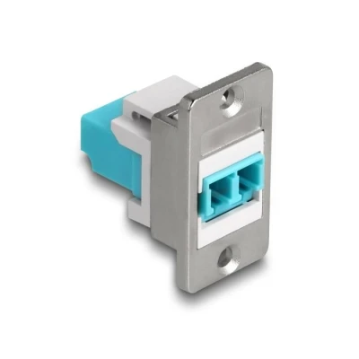 Afbeelding van Delock Panel Mount LC Duplex zu Buchse silber / we