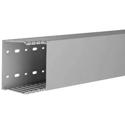 Afbeelding van Hager tehalit hng bedradingskoker hxbxl 75x100x2000mm doorsnede 6353mm2 bodemperforatie steengrijs ral7030 dng7510007030b