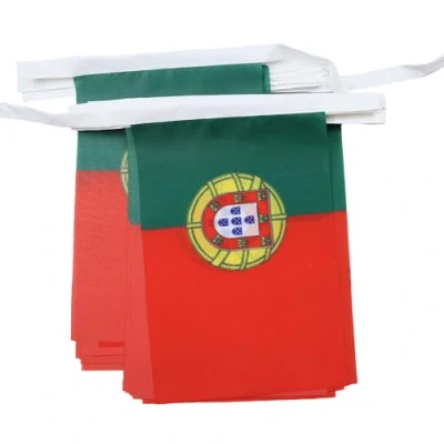 Afbeelding van Portugal 6 meter BUNTING Vlag 20 vlaggen 9&#039;&#039; x 6&#039;&#039; Portugese STRING 15 21 cm AZ FLAG