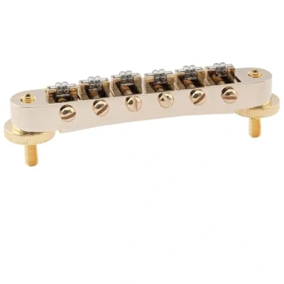 Afbeelding van Musiclily Pro 10,4mm Gitaar Roller Bridge ABR Tune O Matic Brug met M4 Studs voor Les Paul stijl Elektrische Gitaar, Goud