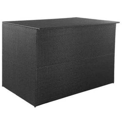 Afbeelding van Tuinbox 150x100x100 cm poly rattan zwart