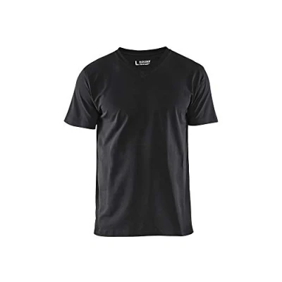 Afbeelding van Blaklader 336010299900L V kraag T shirt, zwart, maat L