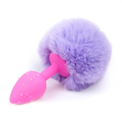 Afbeelding van Buttplug met Pompon Roze Maat S