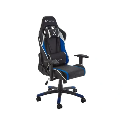 Afbeelding van Xrocker Agility Gaming stoel zwart blauw 5124601 tiener PU leer 100kg