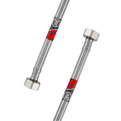 Afbeelding van DVGW geteste flexibele slang 3/8&quot; ÜM x wateraansluitslang verlenging PEX kraanslang incl. afdichtingen. Hoekventiel slangverlenging kraan (lengte: 1000mm)