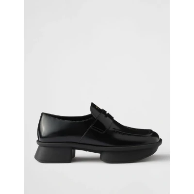 Afbeelding van Platform Leather Monks Loafers Wo Black