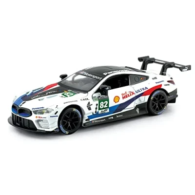Afbeelding van TURBO CHALLENGE BMW M8 GTE 24H VAN LE MANS Die Cast 029077 1/32 Retro Friction Auto Wit Metaal Kinder Speelgoed Cadeau Miniatuur Vanaf 4 jaar