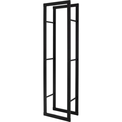 Afbeelding van Haardhoutrek 40x150x25 cm Zwart Metaal ML Design