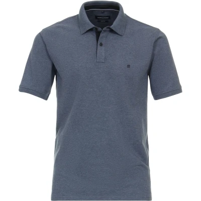 Afbeelding van Casa Moda polo heren wijde fit poloshirt donkerblauw effen 4XL Big &amp; Tall Plus Size