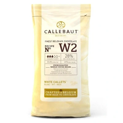 Afbeelding van Callebaut Chocolade Callets Wit (W2) 10 kg