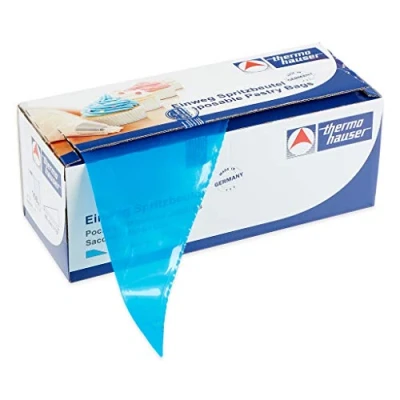 Afbeelding van thermohauser Wegwerp spuitzakken (kunststof PE), Maximum Grip blauw, 100 stuks, 46,0x23,0x0,0075 cm