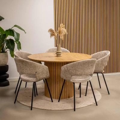 Afbeelding van Kick eetkamerstoel Mette beige