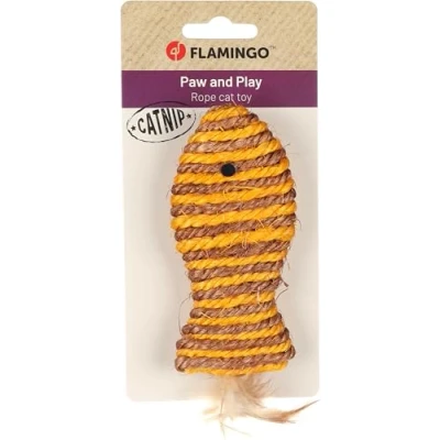 Afbeelding van Flamingo Kattenspeelgoed &quot;Justo Brown and Yellow&quot; ideaal voor Maine Coon, Siamees, British Shorthair en Ragdoll, interactief speels