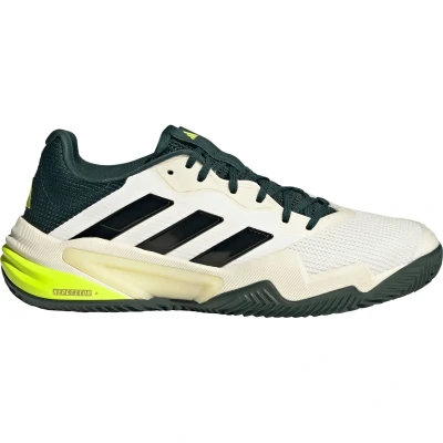 Afbeelding van adidas Performance Barricade 13 CLAY Tennis Tennisschoenen voor kleibanen, Heren, Maat: 47 1/3, Off white/black/dark green Textiel/ synthetisch