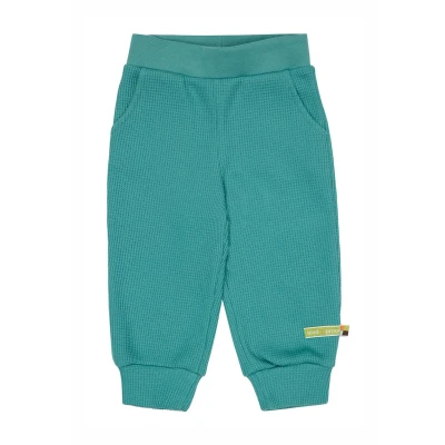 Afbeelding van loud + proud Uniseks wafel voor kinderen, GOTS gecertificeerd, casual broek Made in Germany, Oregano, 62/68 cm
