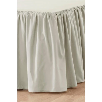 Afbeelding van Zack volant dekbedovertrek 60 cm biokwaliteit beige 140 x 200 Luxe beddengoed Corner Bed Skirt