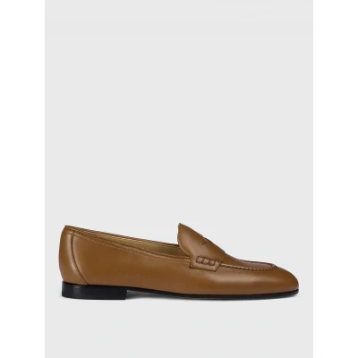 Afbeelding van Leather Loafers Penny Style Wo Brown