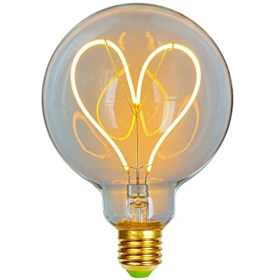 Afbeelding van TIANFAN Led lampen Vintage Gloeilamp 4W Dimbare Antieke Edison Lamp Filament 220/240V G95 Hart Warmte Glow (Transparant)