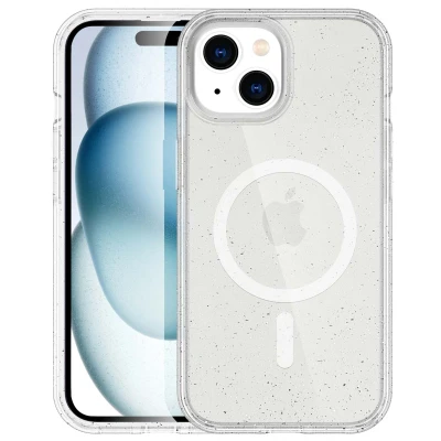 Afbeelding van Apple iPhone 15 Glitter Hoesje Kunststof iMoshion Hardcase/Backcover Transparant Telefoonhoesje