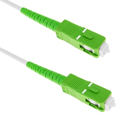 Afbeelding van BeMatik Glasvezelkabel SC/APC naar singlemode simplex 9/125 van 20 m OS2 wit