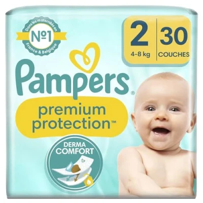 Afbeelding van Pampers Premium Protection 30 Luiers Maat 2 (4 8 kg)