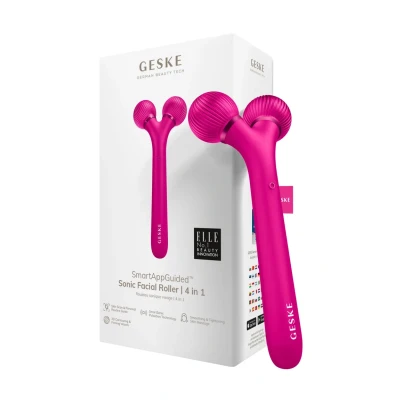 Afbeelding van GESKE SmartAppGuided™ Sonic Facial Roller 4 in 1 Dermaroller Apparaat voor gezicht Dermarol Professionele gezichtsroller Verstevigt en definieert de huid van het