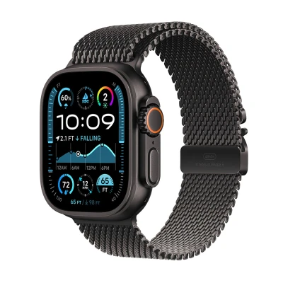 Afbeelding van Apple Watch Ultra 2 49mm Black Titanium Milanese Loop (L) (180 210mm)