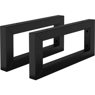 Afbeelding van Wandhouder voor wastafel Set van 2 35x15 cm Zwart staal ML Design