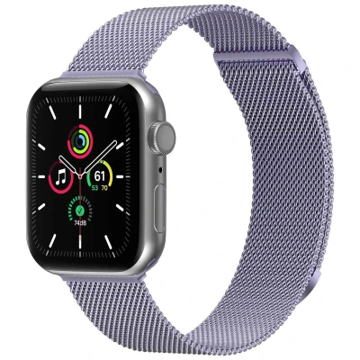 Afbeelding van Apple Watch bandje Milanees Paars Geschikt voor Series 1 10 / SE Ultra (2)