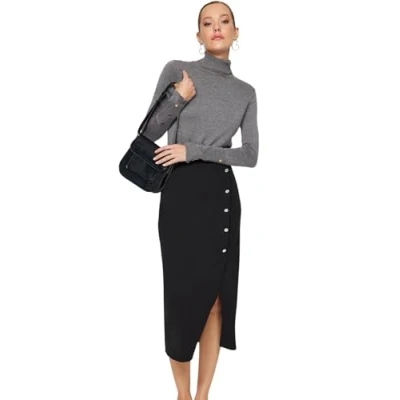 Afbeelding van Trendyol TWOSS23ET00320 Volwassenen Vrouwen Zwart XS
