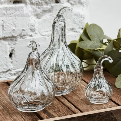 Afbeelding van LOBERON Pompoen set van 3 Lacey helder