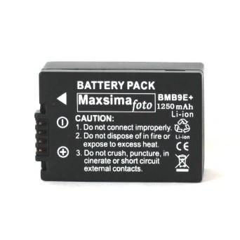 Afbeelding van Maxsima DMW BMB9 accu 1250 mAh voor Panasonic Lumix DMC FZ150 FZ100 FZ72 FZ70 FZ62 FZ60 FZ45 FZ40 FZ48 FZ47 BMB9e