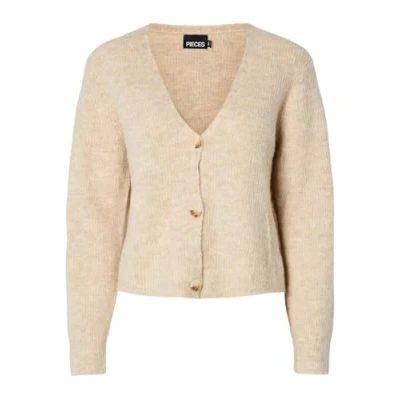 Afbeelding van Pieces Pcellen Cardigan Vest, Dames, Maat: XS, White pepper