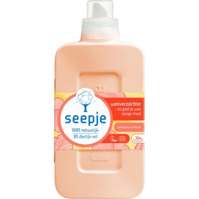 Afbeelding van 8x Seepje Wasverzachter Sandelhout en Perzik 30 Wasbeurten 750 ml