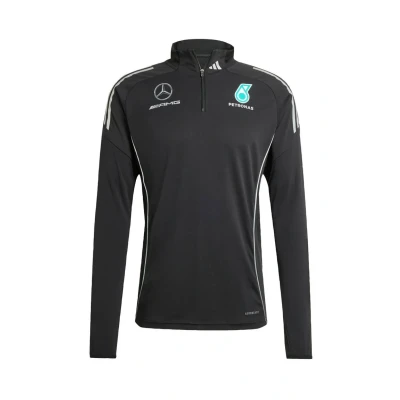 Afbeelding van adidas Originals Mercedes AMG Petronas Formula ONE TEAM Mechanics MEN Longsleeve Black reflective silver, Heren, Maat: XS, silver